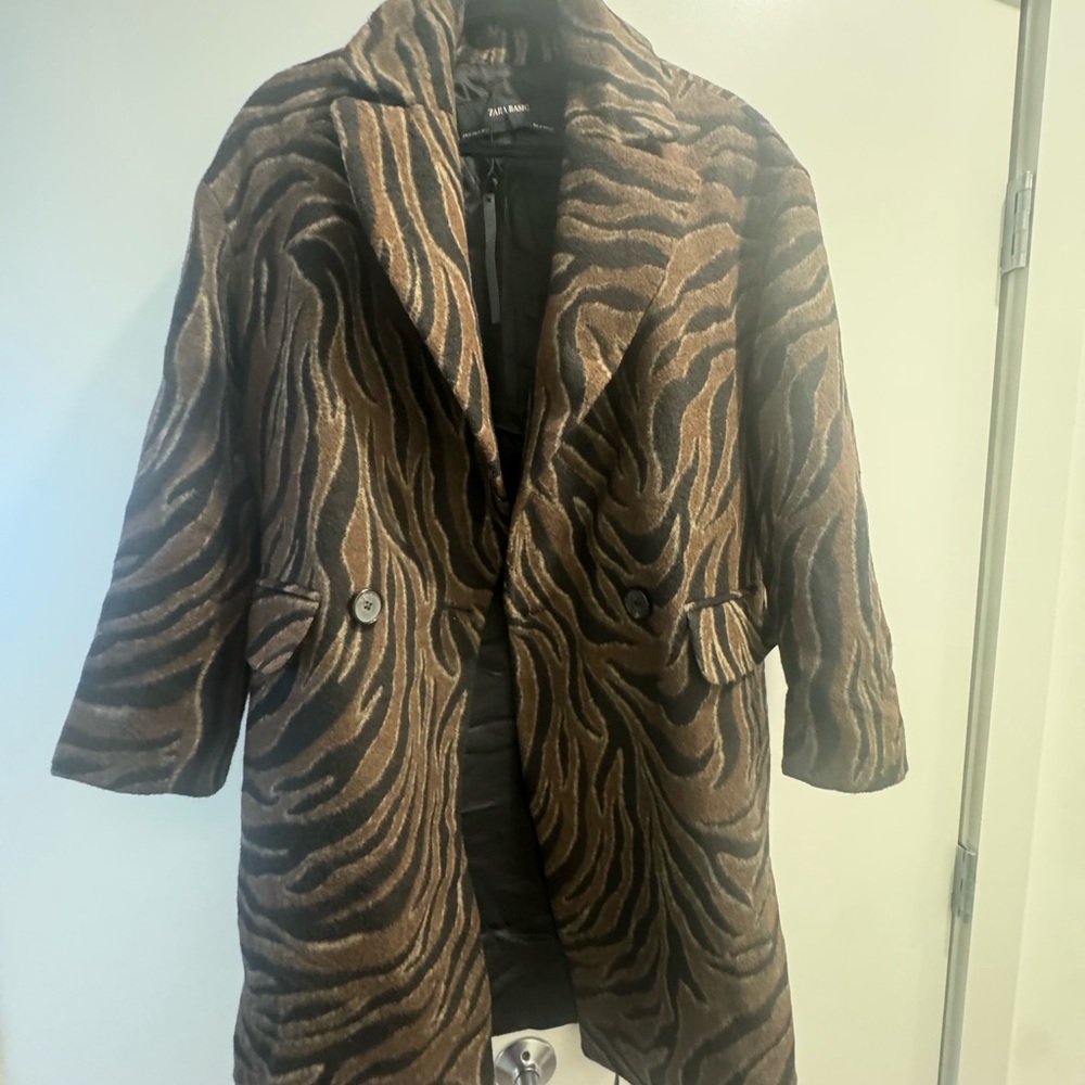 Zara Brown Teddy Jacket Cozy Chic Style